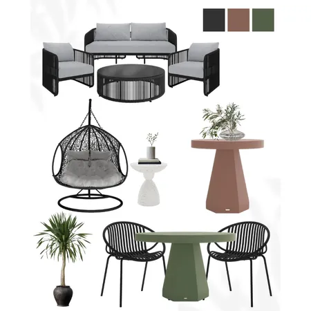 Contemporary Alfresco with Sculptural Tables Interior Design Mood Board by Luxo Living on Style Sourcebook