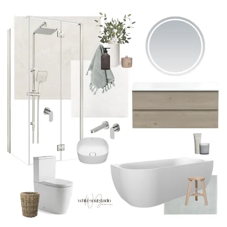 Contemporary Main Bathroom Interior Design Mood Board by White Soul Studio | Interiors & Styling on Style Sourcebook