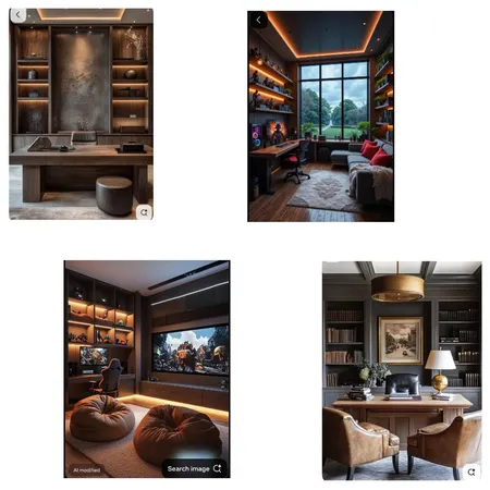 Batman Office Mood Board Interior Design Mood Board by MizzLadyy on Style Sourcebook