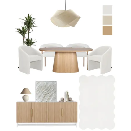 Soft Modern Dining Room Interior Design Mood Board by Luxo Living on Style Sourcebook