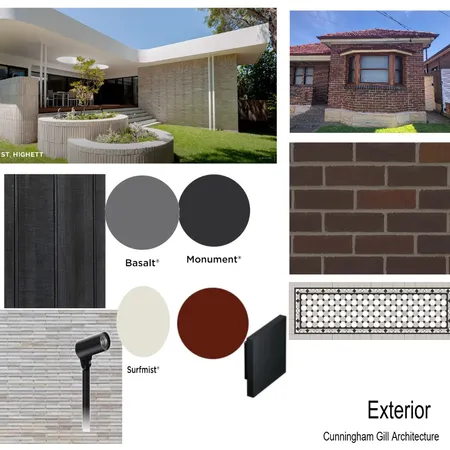 Exterior scheme Interior Design Mood Board by Cunningham Gill Architecture on Style Sourcebook