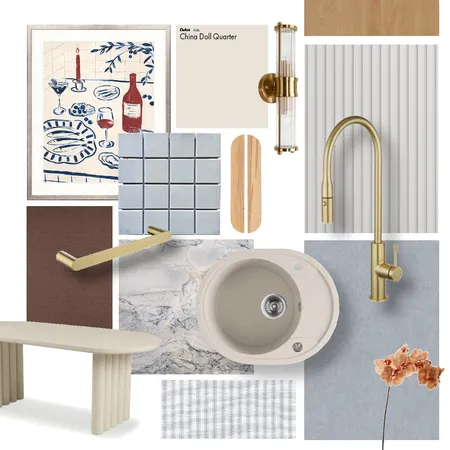 Light Brushed Brass Kitchen Vibe Interior Design Mood Board by Aquaperla on Style Sourcebook