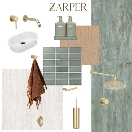 Donaldson Guest Bathroom Interior Design Mood Board by Zarper Interiors on Style Sourcebook