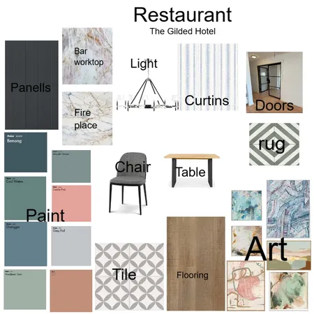 restaurant Interior Design Mood Board by jenniferD on Style Sourcebook