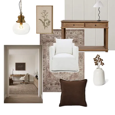 Classic Farmhouse Study Interior Design Mood Board by DOWN THE LANE by Tina Harris on Style Sourcebook