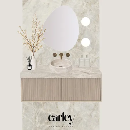Powder Room Mood Board - Taj Mahal X Light Oak Interior Design Mood Board by Carley Design Studio on Style Sourcebook