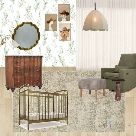 Vintage Baby Nursery Interior Design Mood Board by Arbor & Wick on Style Sourcebook