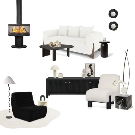Furniture Collage - Living Rm - B&W Interior Design Mood Board by bonnie.tanhl on Style Sourcebook