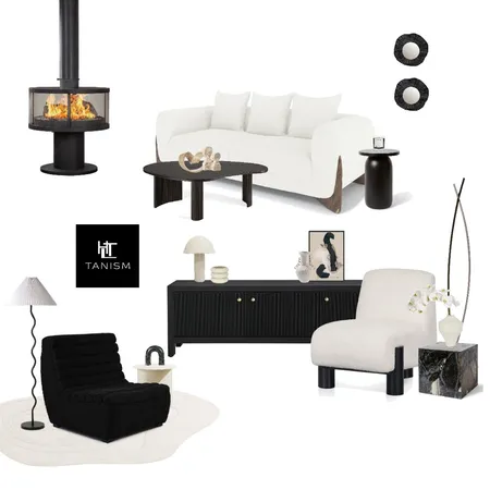 Furniture Collage - Living Rm - B&W Interior Design Mood Board by bonnie.tanhl on Style Sourcebook