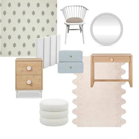 Girls Bedroom Interior Design Mood Board by DOWN THE LANE by Tina Harris on Style Sourcebook