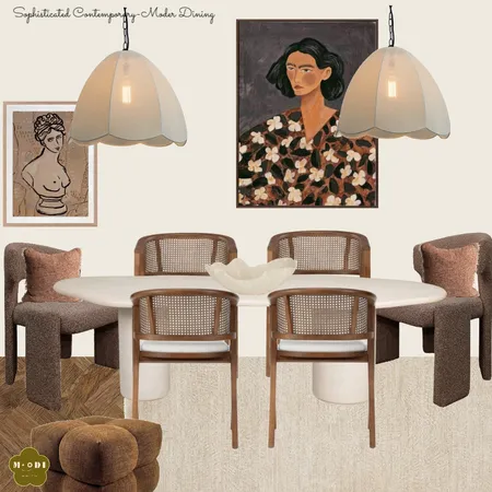 Sophisticated Contemporary Modern Dining Interior Design Mood Board by Moodi Interiors on Style Sourcebook