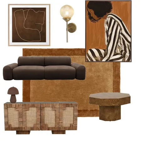 Brown living V2 Interior Design Mood Board by BLYF Interiors on Style Sourcebook