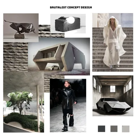 Brutalist Concept Design. Interior Design Mood Board by Chignon on Style Sourcebook