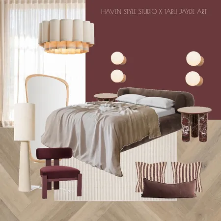 Burgundy and brown Interior Design Mood Board by Haven Style Studio on Style Sourcebook