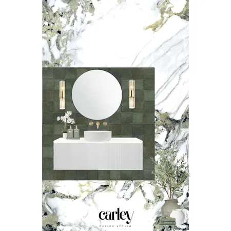 Jade Marble Tile Bathroom 1 Interior Design Mood Board by Carley Design Studio on Style Sourcebook