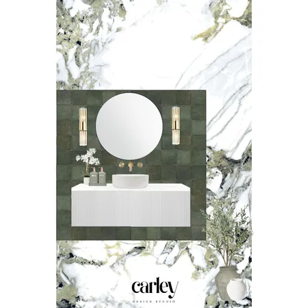 Jade Marble Tile Bathroom 2 Interior Design Mood Board by Carley Design Studio on Style Sourcebook