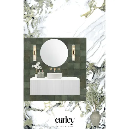Jade Marble Tile Bathroom 3 Interior Design Mood Board by Carley Design Studio on Style Sourcebook