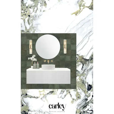 Jade Marble Tile Bathroom 4 Interior Design Mood Board by Carley Design Studio on Style Sourcebook