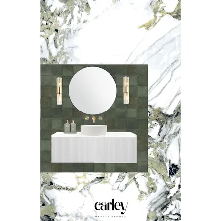 Jade Marble Tile Bathroom 5 Interior Design Mood Board by Carley Design Studio on Style Sourcebook