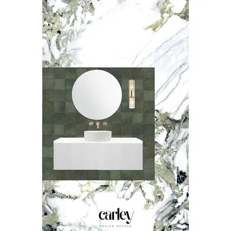 Jade Marble Tile Bathroom 7 Interior Design Mood Board by Carley Design Studio on Style Sourcebook