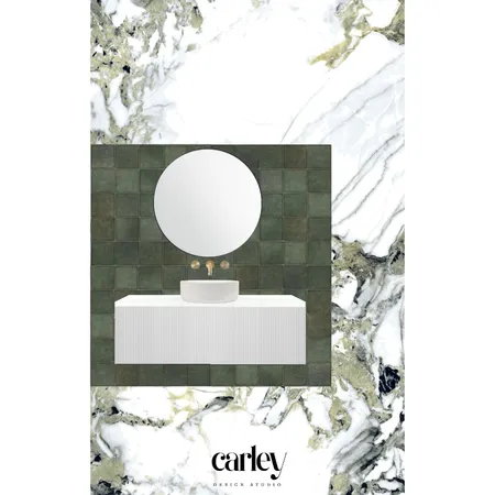 Jade Marble Tile Bathroom 8 Interior Design Mood Board by Carley Design Studio on Style Sourcebook