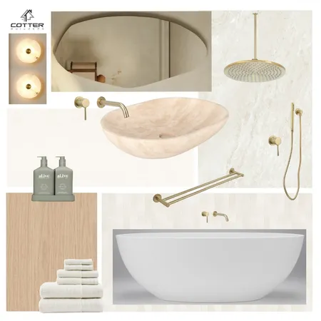 Tiaho House - Ensuite Interior Design Mood Board by Cotter Builders on Style Sourcebook
