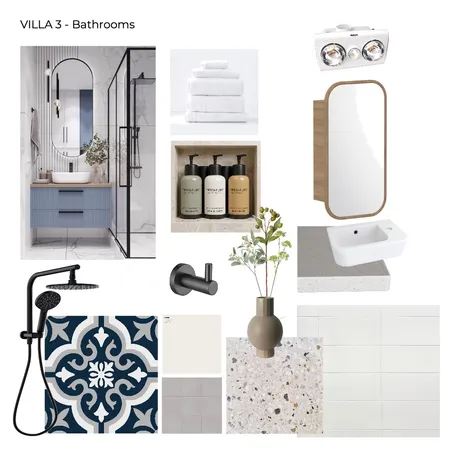 Eden Villa 3 Bathrooms Interior Design Mood Board by Tanya Gumbie Design Studio on Style Sourcebook