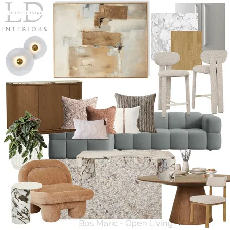 Bos Maric Open Living - New 3 Interior Design Mood Board by lukacdesigninteriors