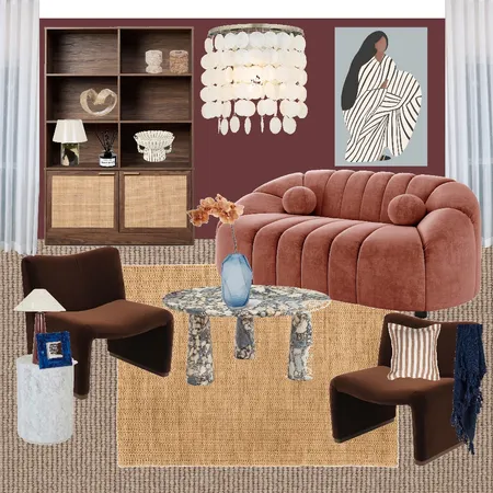 Striped Blush Interior Design Mood Board by The Inner Home on Style Sourcebook