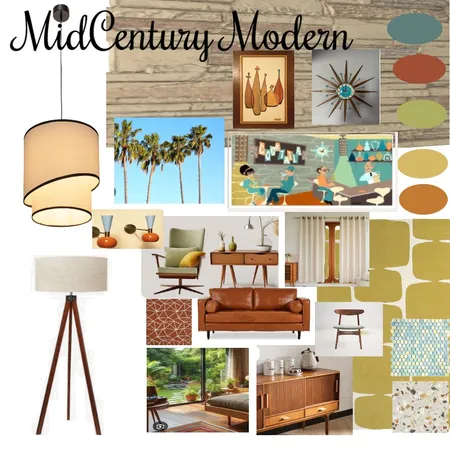 Mid Century Modern Interior Design Mood Board by KatMerc on Style Sourcebook