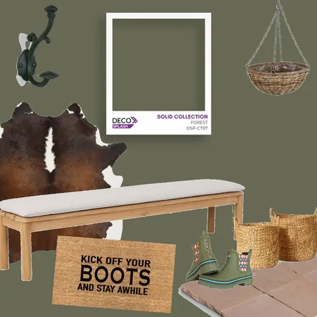 DecoSplash, Solid Colour Collection, Forest, Mudroom Interior Design Mood Board by DECO Australia on Style Sourcebook