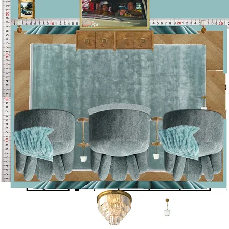 Cinema Blue Colour Drench Interior Design Mood Board by dl2407 on Style Sourcebook