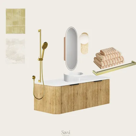 Warm Spa Coastal Bathroom Interior Design Mood Board by Savvi Home Styling on Style Sourcebook