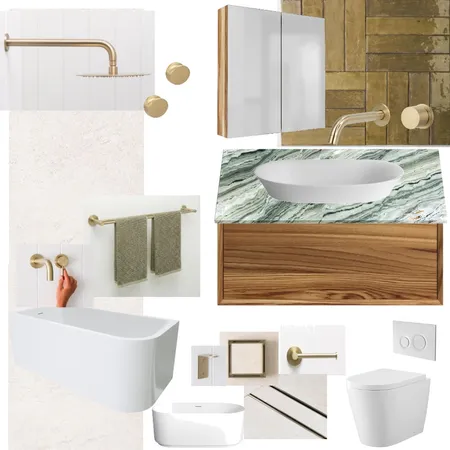 King house main bathroom Interior Design Mood Board by Lady Darwin Design on Style Sourcebook