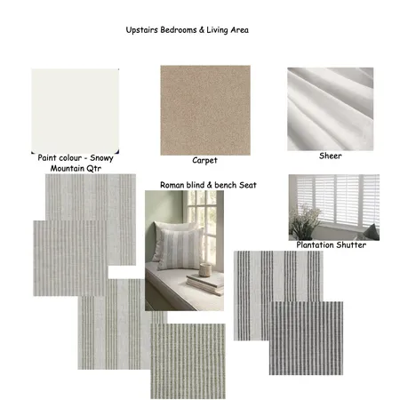 Upstairs Bedrooms & Living Area Interior Design Mood Board by ADS Property Pty Ltd on Style Sourcebook