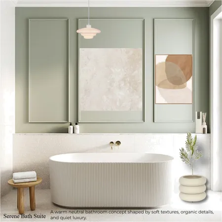 Serene Bath Suite Interior Design Mood Board by Cynthia Monica