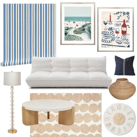 blue lines Interior Design Mood Board by Xime