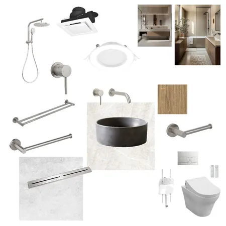 PARR - Ensuite (upstairs) Interior Design Mood Board by OuterSpace Living