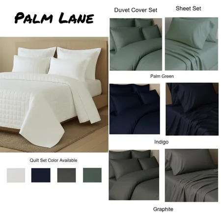 Palm Lane Sateen Interior Design Mood Board by Bedside
