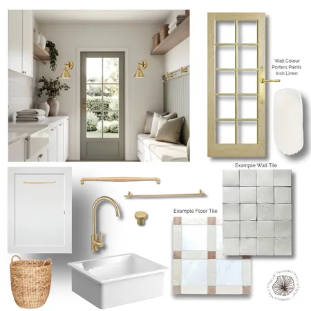 Laundry Design for Courtney Interior Design Mood Board by Michelle Canny Interiors