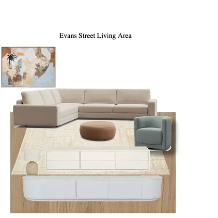 Evans St Living Room Interior Design Mood Board by KETCH Interiors
