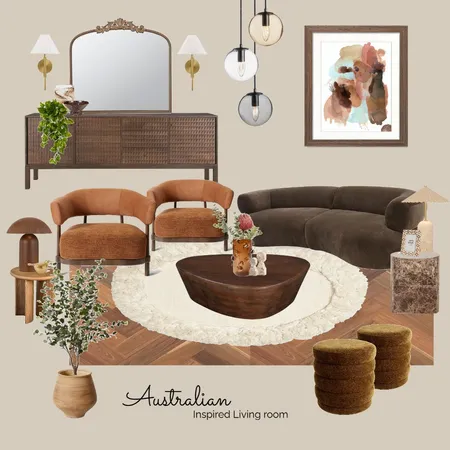 Australian inspired Living room Interior Design Mood Board by martina.interior.designer