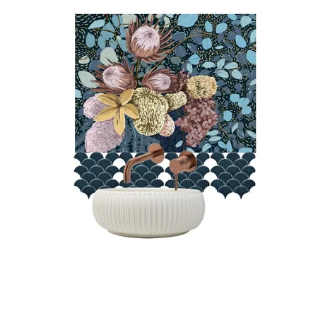 Powder Room Interior Design Mood Board by vidya.soares