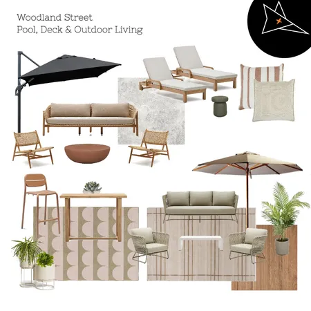 Woodland Pool, Deck & Outdoor Living V2 Interior Design Mood Board by Fox & Ko PryLtd on Style Sourcebook