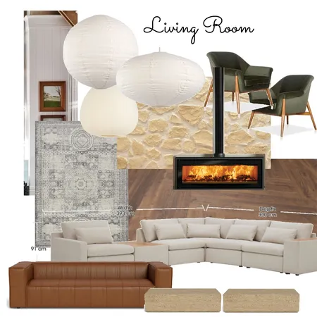 Living Room 1592 Tram Road Interior Design Mood Board by fleurwalker
