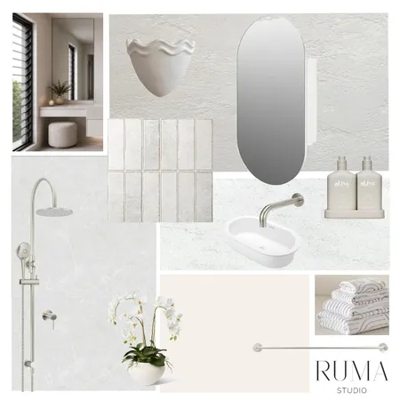 Meadow House - Ensuite Interior Design Mood Board by Ruma Studio