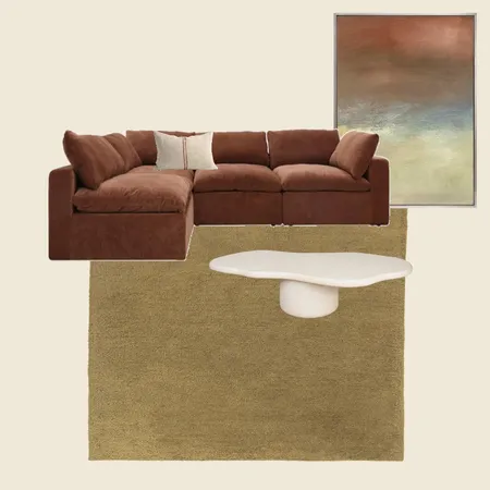 Muted Clay - Living Room Interior Design Mood Board by Cup_ofdesign