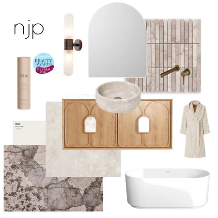 Bathroom Wellness Interior Design Mood Board by NJP