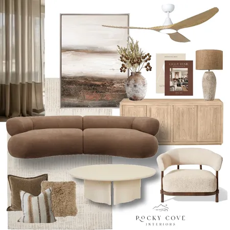 Australian lounge - earthy Interior Design Mood Board by Rocky Cove Interiors