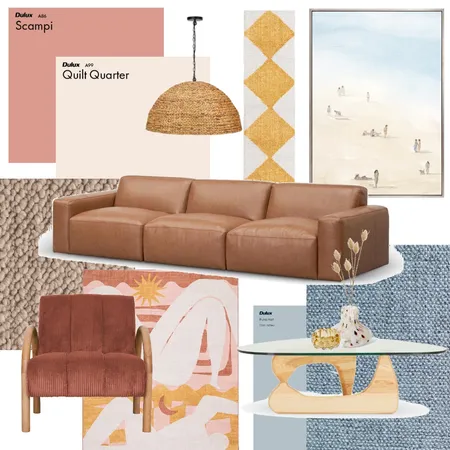 Mood Board Competition - Australian Living Room 'Warm Beach' Interior Design Mood Board by JDelisle